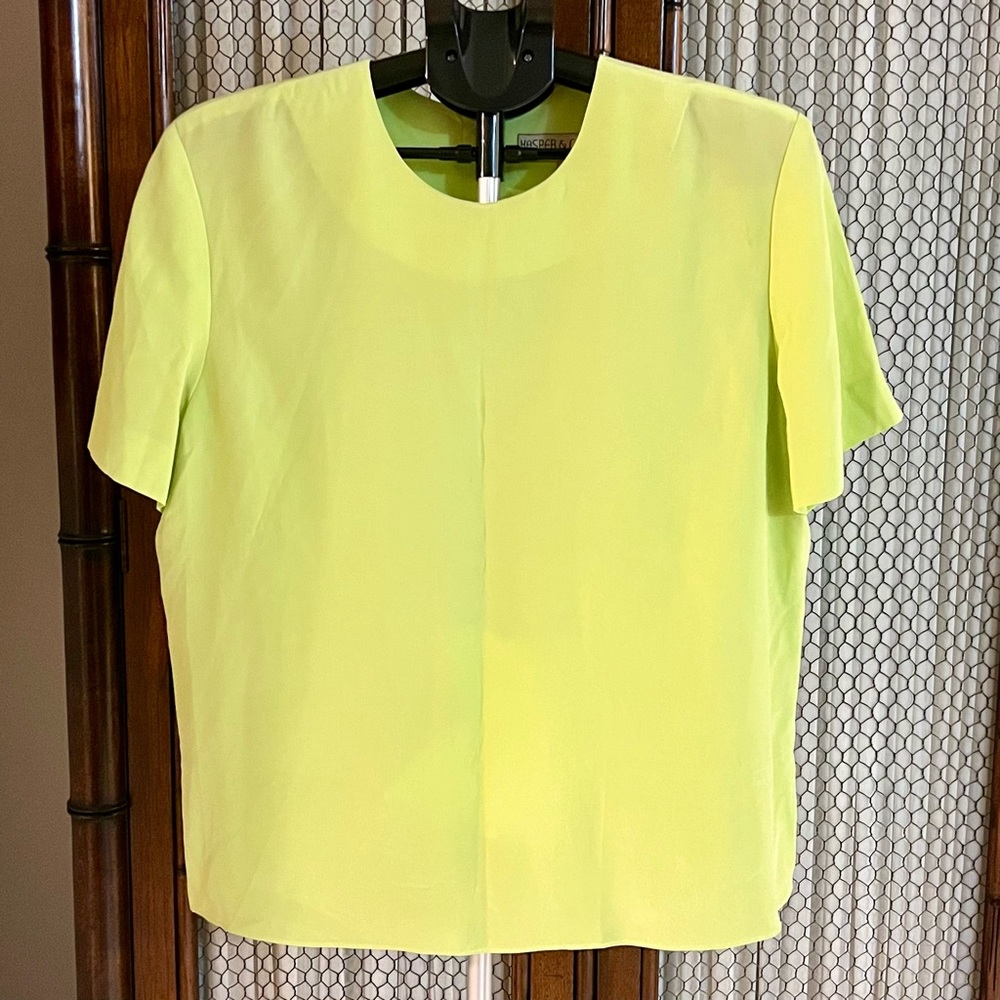 Kasper & Company ASL 100% Silk Short Sleeve Blouse